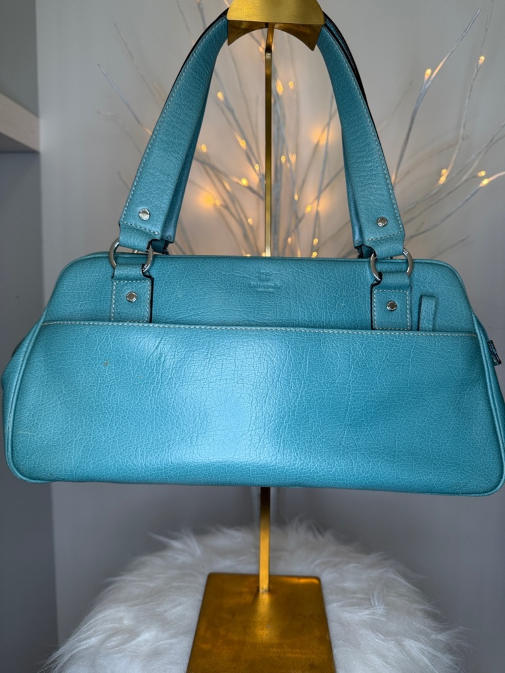 Kate Spade NWOT stunning teal blue pebble, leather, satchel shoulder bag